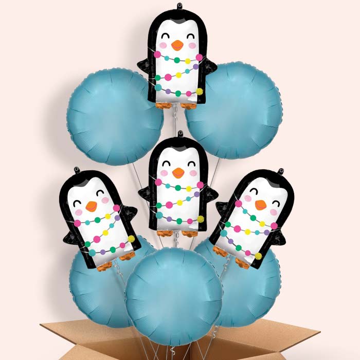 Christmas Penguin Balloon in a Box