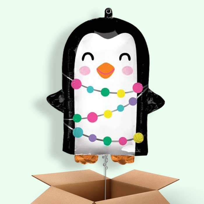Christmas Penguin Balloon in a Box