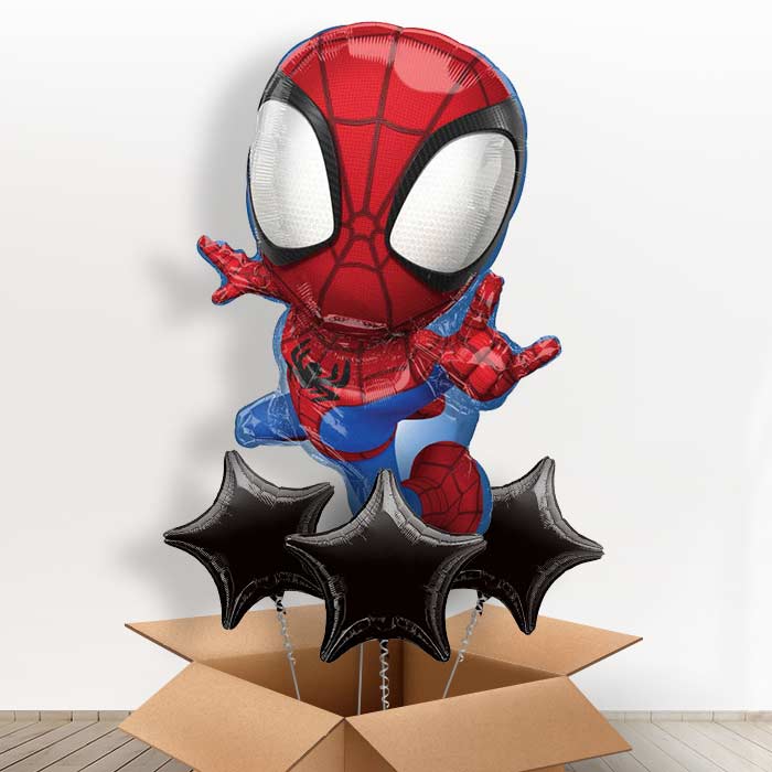 Shaped Spiderman Balloons in a Box Gift