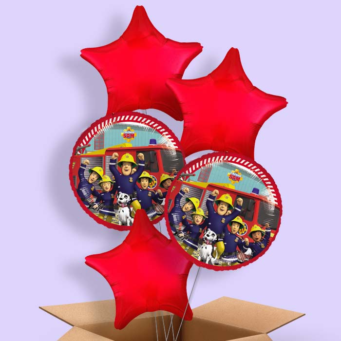 Fireman Sam and Friends Foil Balloon in a Box - 5 Balloon | Small Indoor Plants
