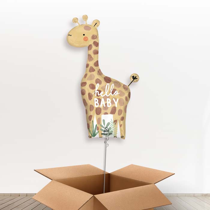 Giant Giraffe Hello Baby Balloon in a Box
