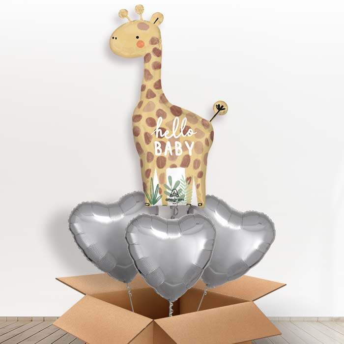 Giant Giraffe Hello Baby Balloon in a Box