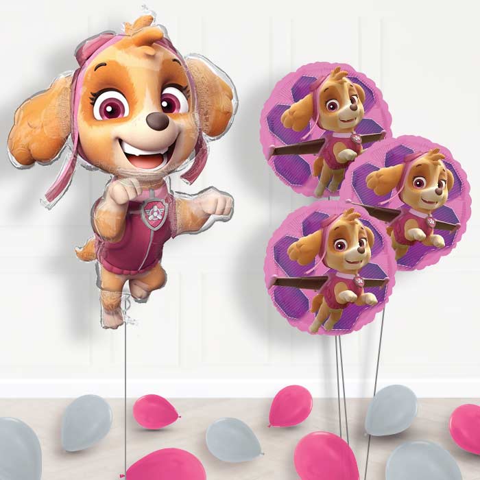 Shaped Skye Paw Patrol Balloon Bouquet Delivery - Themed Bouquet and Latex | Small Indoor Plants