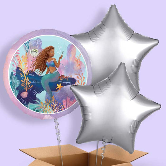Little Mermaid Live Action Foil Balloon in a Box - 3 Balloon | Small Indoor Plants