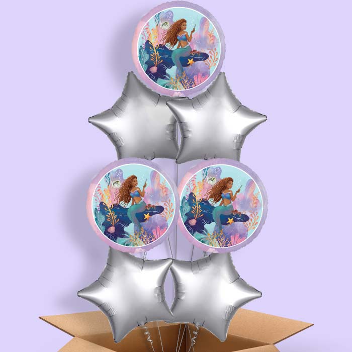 Little Mermaid Live Action Foil Balloon in a Box - 7 Balloon | Small Indoor Plants