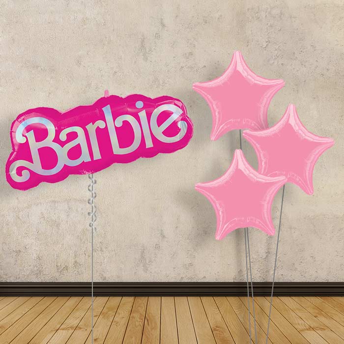 Barbie Supershape Balloon Bouquet Delivery - Plain Bouquet | Small Indoor Plants