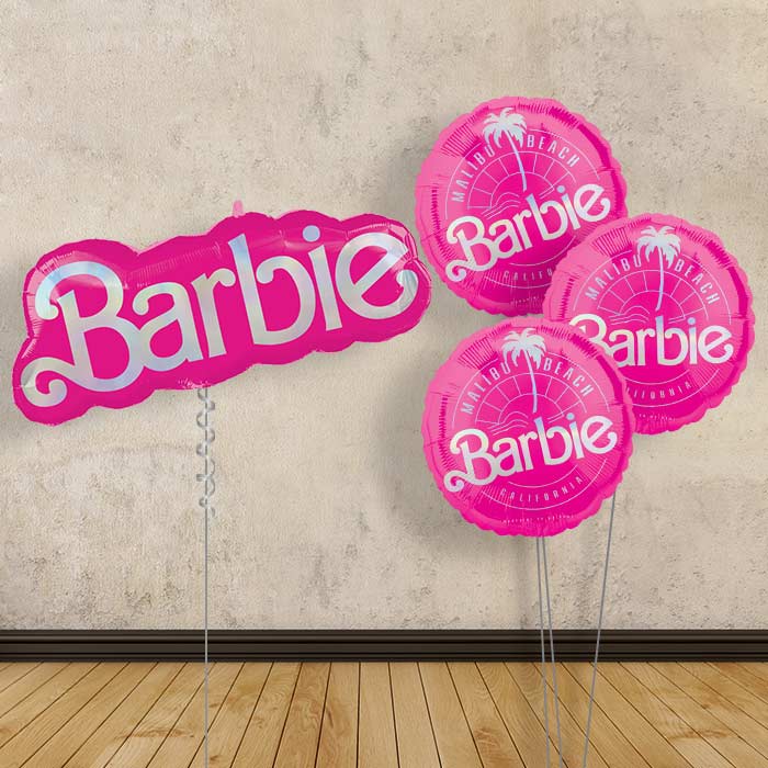 Barbie Supershape Balloon Bouquet Delivery - Themed Bouquet | Small Indoor Plants