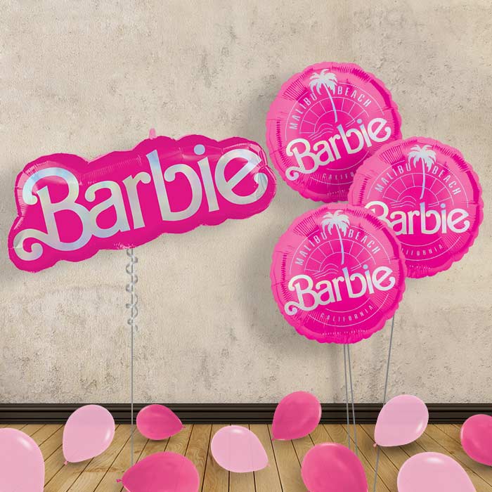 Barbie Supershape Balloon Bouquet Delivery - Themed Bouquet and Latex | Small Indoor Plants