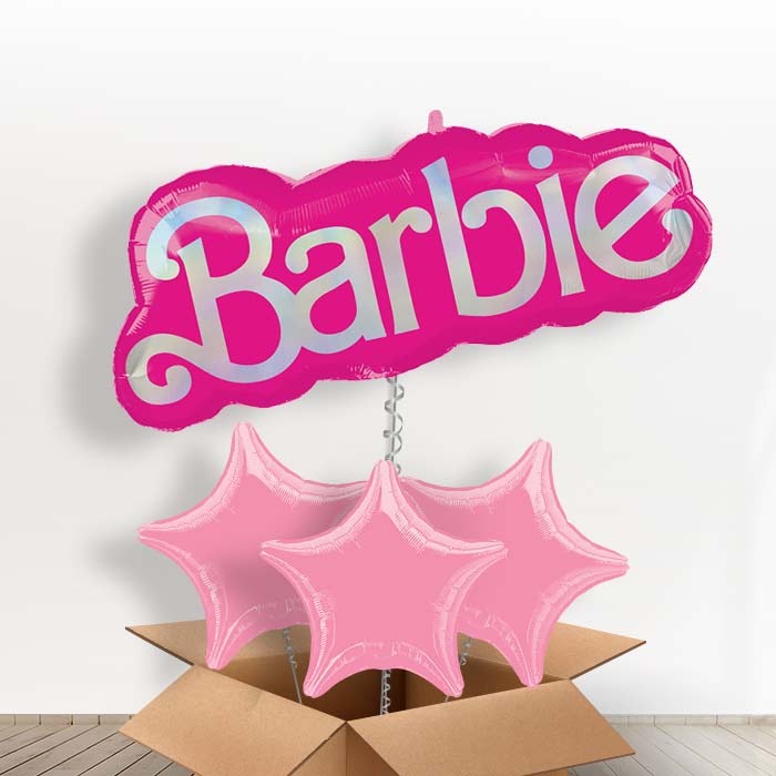 Barbie Supershape Foil Balloon in a Box - With 3 Plain Balloons | Small Indoor Plants