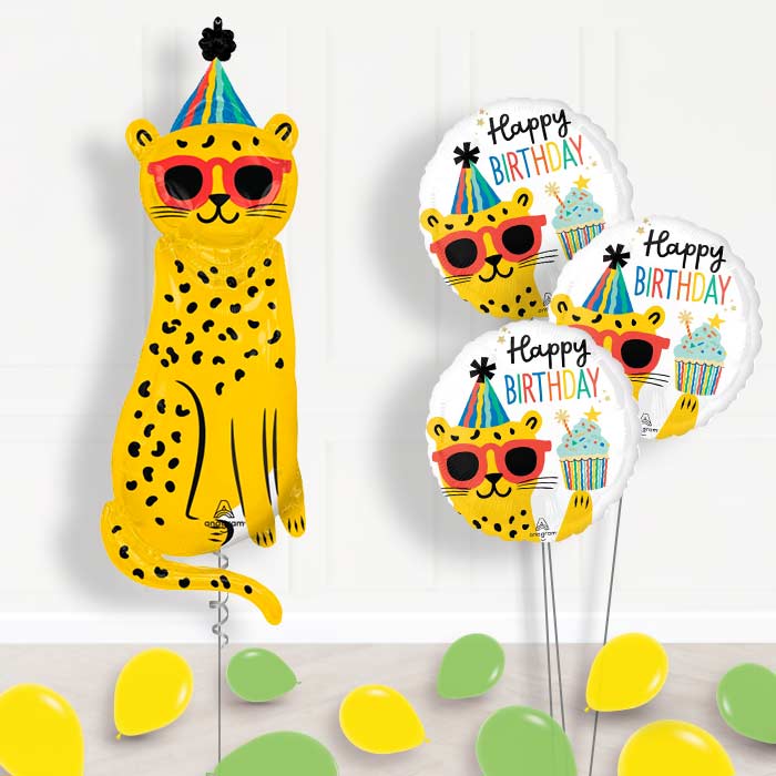 Giant Cheetah Shaped Balloon Bouquet Delivery