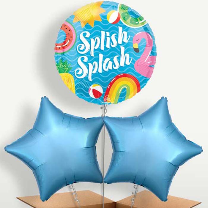 Pool Party Splish Splash Trio Balloon Bunch | Small Indoor Plants