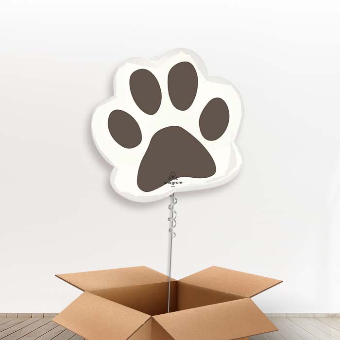 Giant Paw Print Foil Balloon in a Box - Giant Balloon | Small Indoor Plants