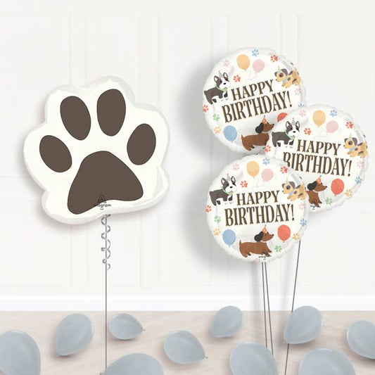 Giant Paw Print Balloon Bouquet Delivery - Themed Bouquet and Latex | Small Indoor Plants