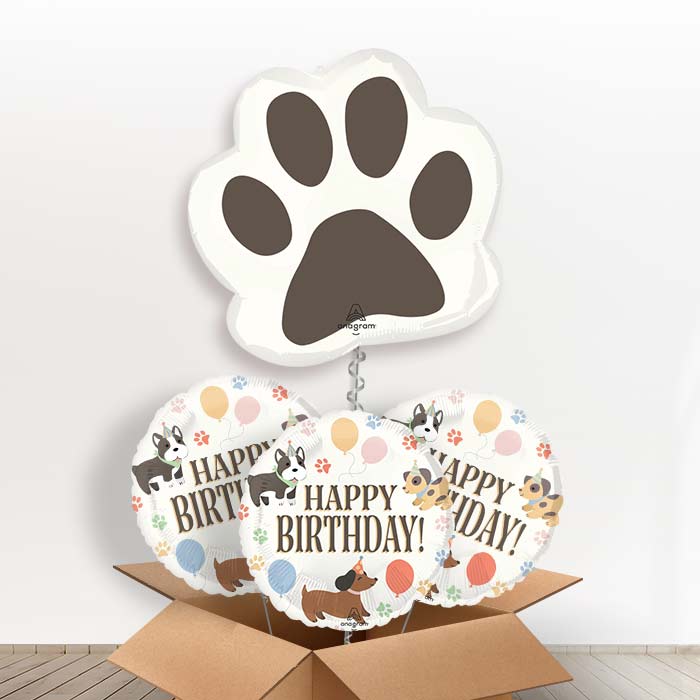 Giant Paw Print Foil Balloon in a Box
