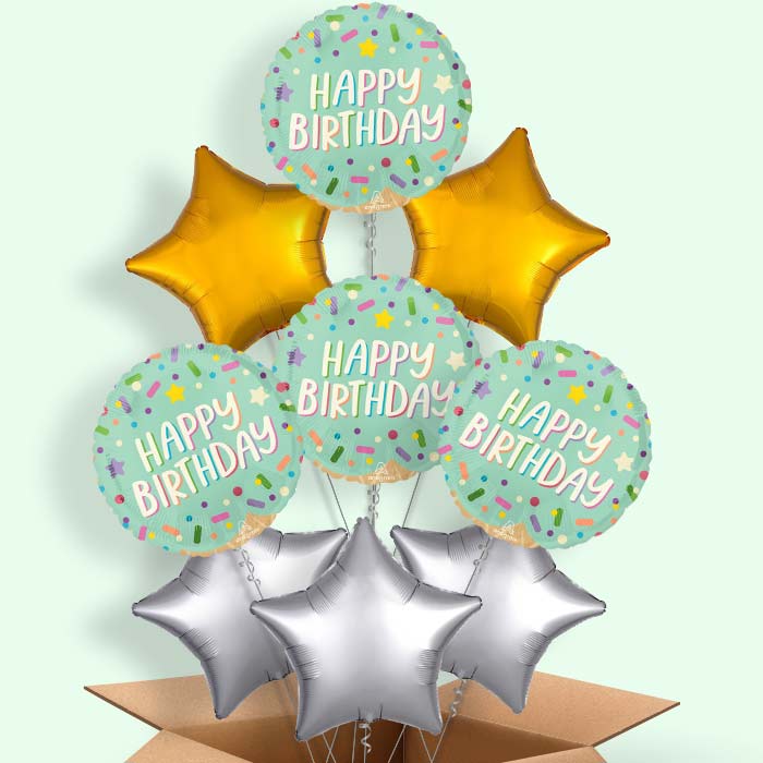 Ice Cream Sprinkles Helium Balloon in a Box - 9 Balloon | Small Indoor Plants