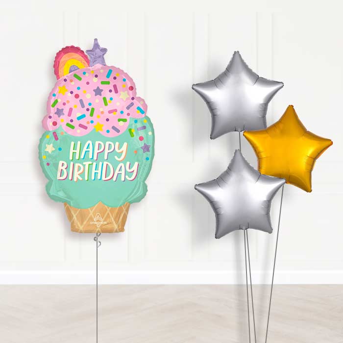 Giant Ice Cream Cone Balloon Bouquet Delivery