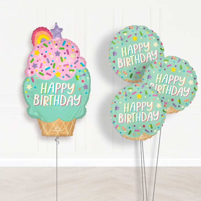 Giant Ice Cream Cone Balloon Bouquet Delivery