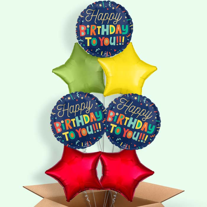 Happy Birthday to You Helium Balloon in a Box - 7 Balloon | Small Indoor Plants