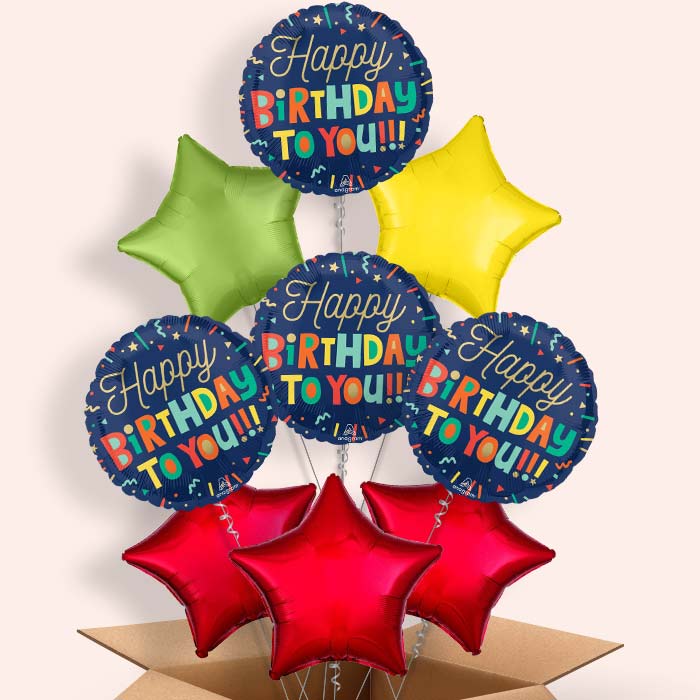 Happy Birthday to You Helium Balloon in a Box - 9 Balloon | Small Indoor Plants
