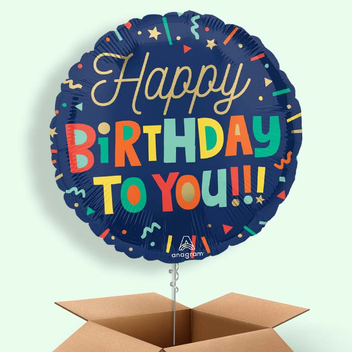 Happy Birthday to You Helium Balloon in a Box - 1 Balloon | Small Indoor Plants