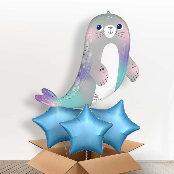 Giant Seal Shaped Foil Balloon in a Box