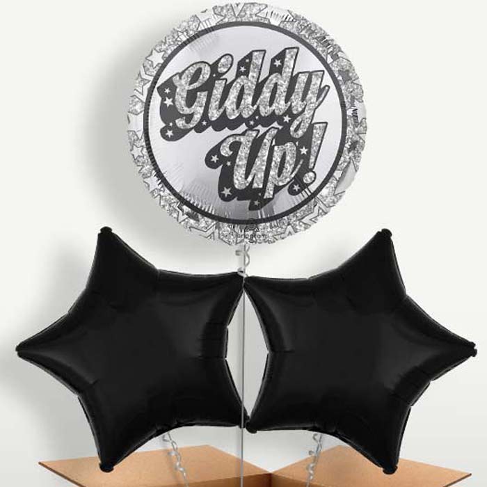 Disco Western Giddy Up Trio Balloon Bunch | Small Indoor Plants