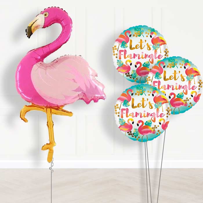 Flamingo Inflated Helium Balloons Delivered