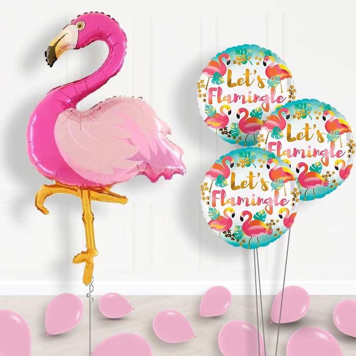 Flamingo Inflated Helium Balloons Delivered