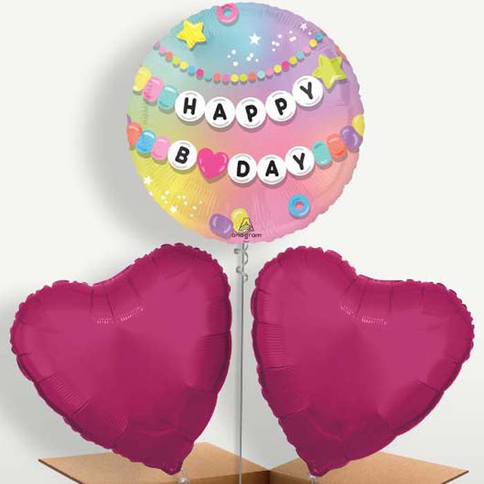 Best Friend Happy Birthday Bunch of Balloons | Small Indoor Plants