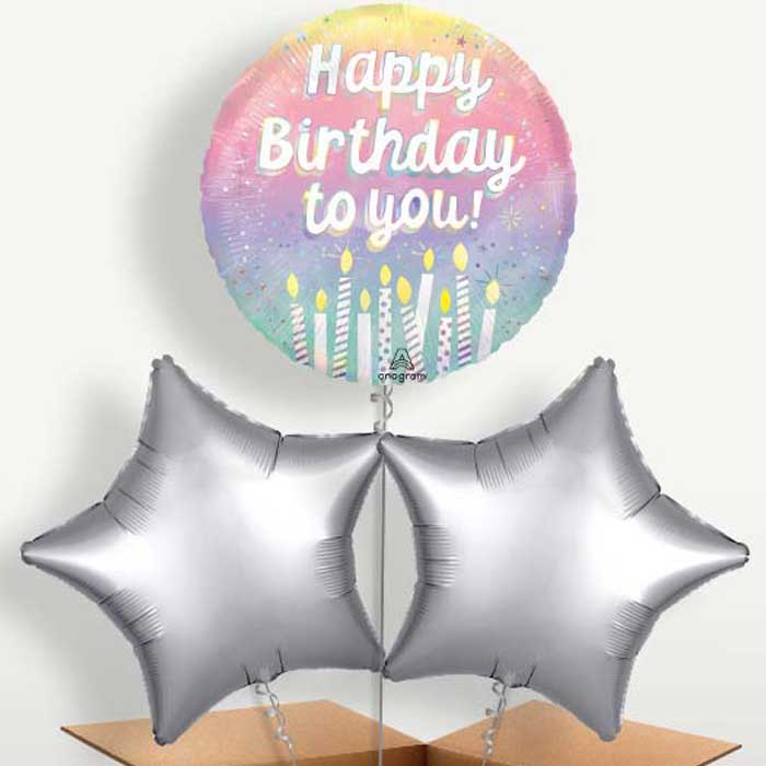 Birthday Cake Candles Happy Birthday To You Bunch of Balloons | Small Indoor Plants