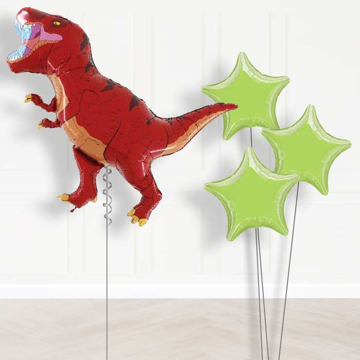 Giant T Rex Balloon Bouquet in a Box Gift - Plain Bouquet | Small Indoor Plants