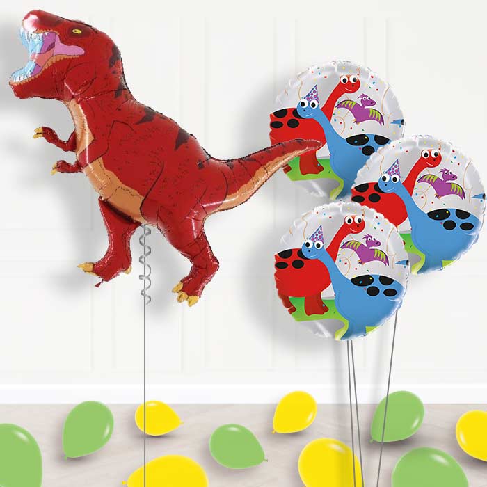 Giant T Rex Balloon Bouquet in a Box Gift - Themed Bouquet and Latex | Small Indoor Plants
