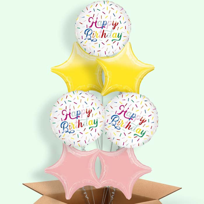 Sprinkle Balloon in a Box - Happy Birthday - 7 Balloon | Small Indoor Plants