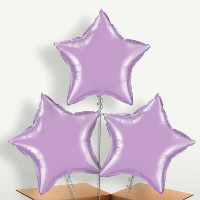 Lavender Star Balloon Bunches inflated with Helium | Small Indoor Plants