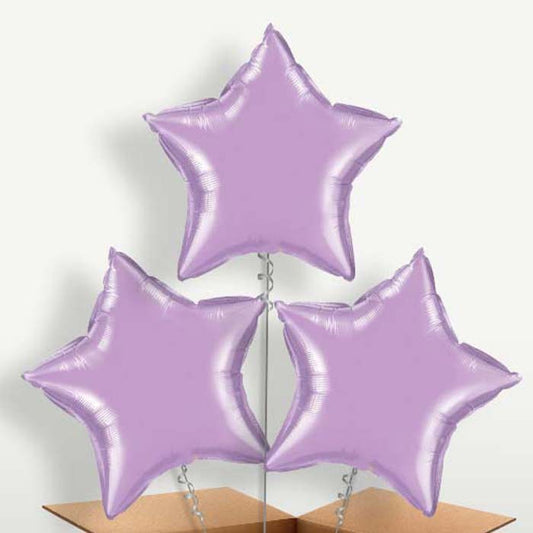 Lavender Star Balloon Bunches inflated with Helium | Small Indoor Plants