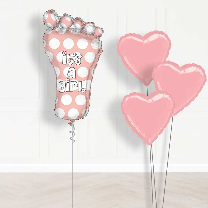 Its a Baby Girl Balloon Bouquet Delivered