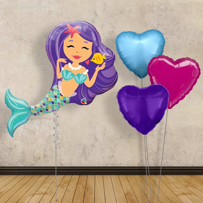 Mermaid Inflated Helium Balloons Delivered