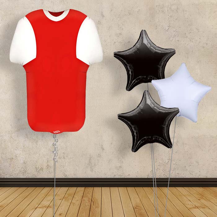 Red and White Football Shirt Balloon Bouquet
