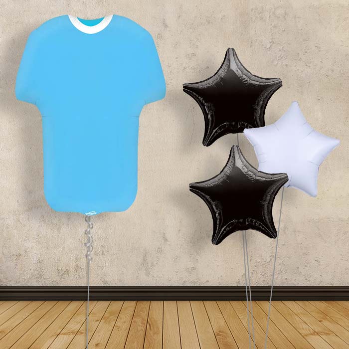 Light Blue Football Shirt Balloon Bouquet