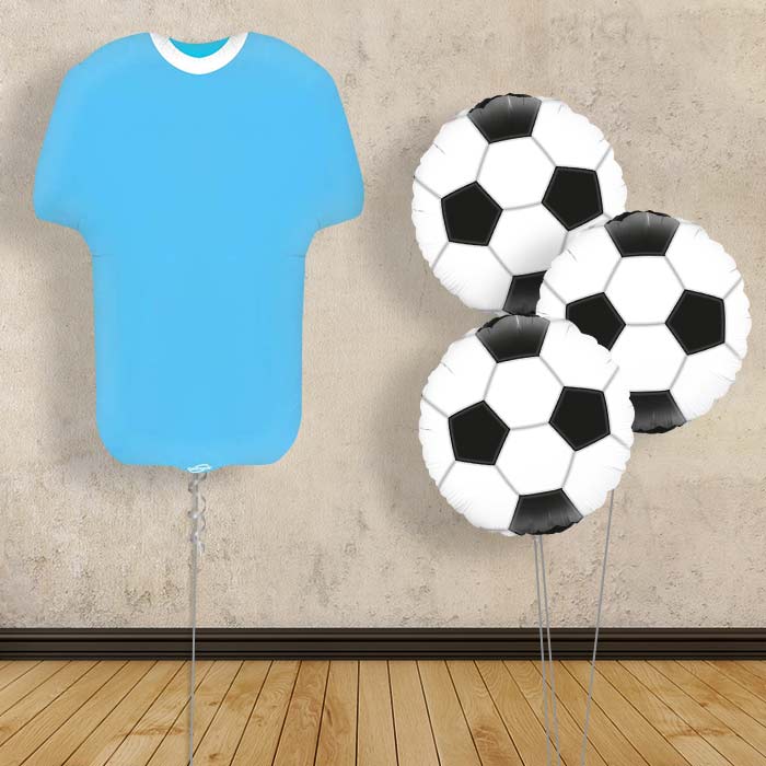 Light Blue Football Shirt Balloon Bouquet