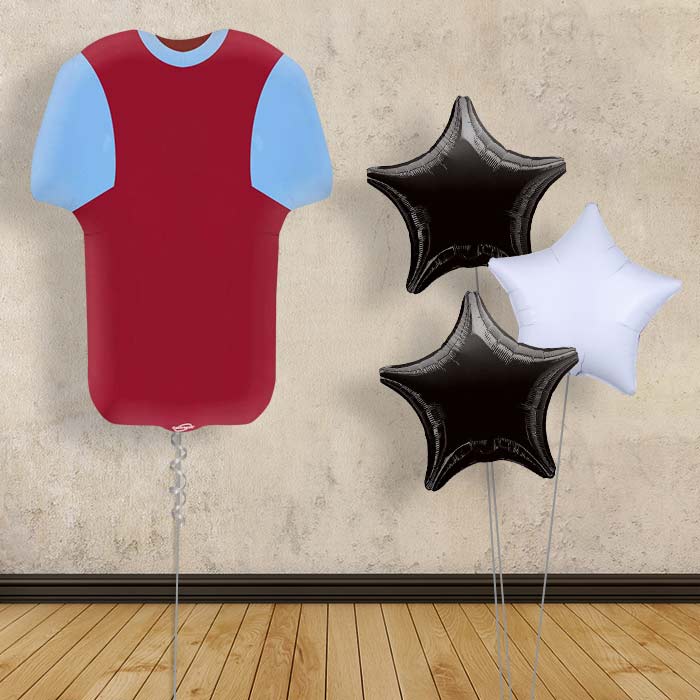 Claret and Blue Football Shirt Balloon Bouquet