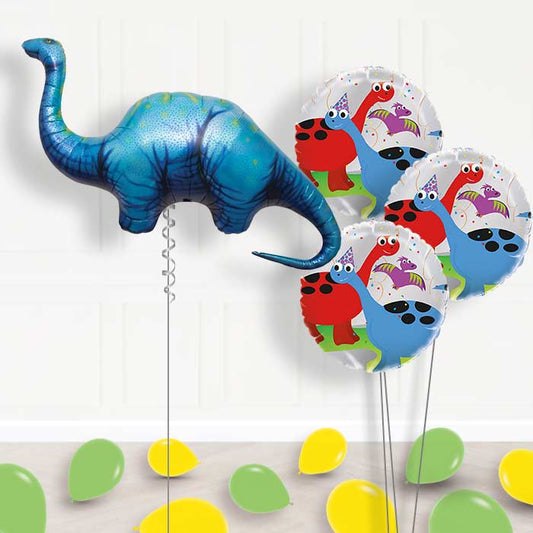 Apatosaurus Dinosaur Helium Balloons in a Box - Themed Bouquet and Latex | Small Indoor Plants