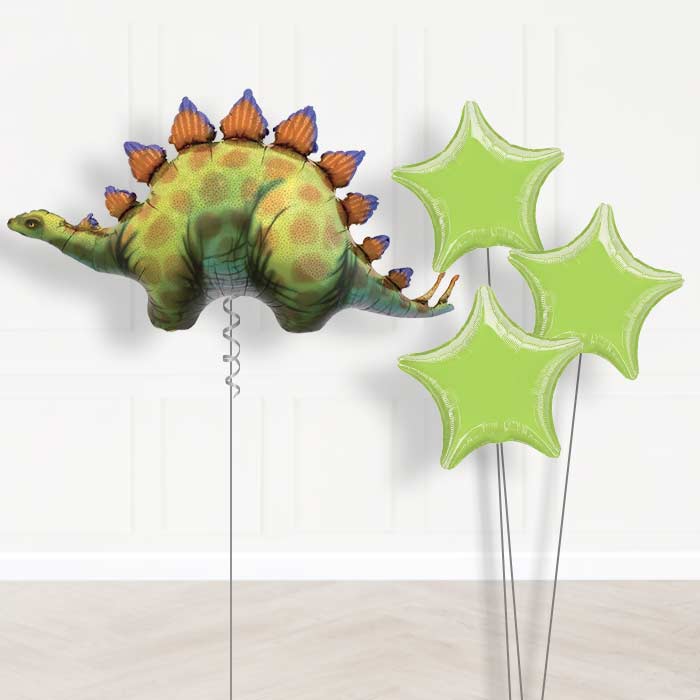 Stegosaurus Dinosaur Balloon Arrangement Delivered - Plain Bouquet | Small Indoor Plants