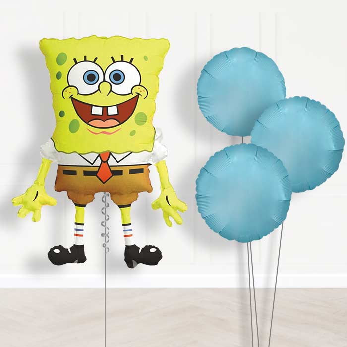 Spongebob Balloon Bouquet in a Box - Plain Bouquet | Small Indoor Plants