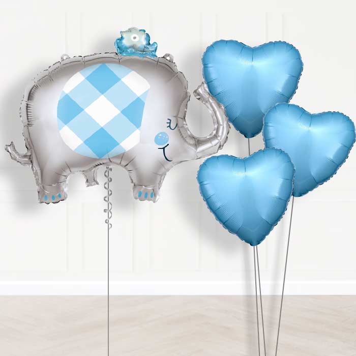 Blue Elephant Inflated Helium Balloons Delivered