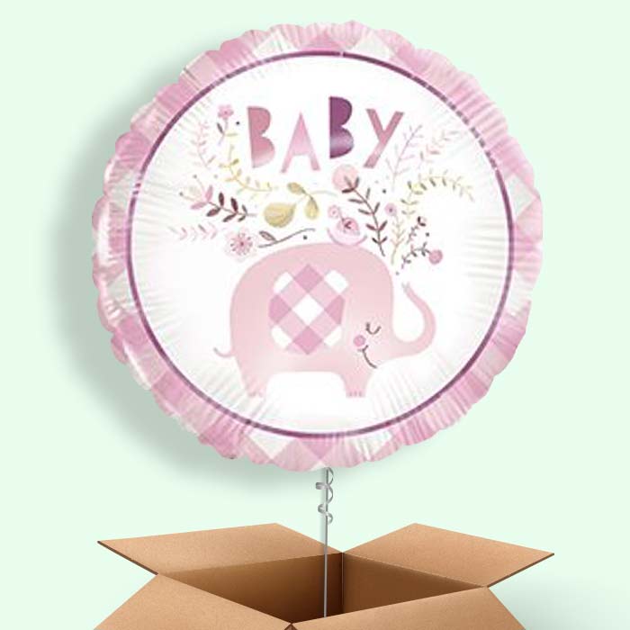 Pink Elephant Baby Shower Balloons in a Box - 1 Balloon | Small Indoor Plants