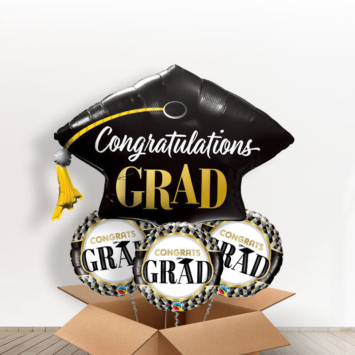 Congratulation Graduation Cap Balloons in a Box