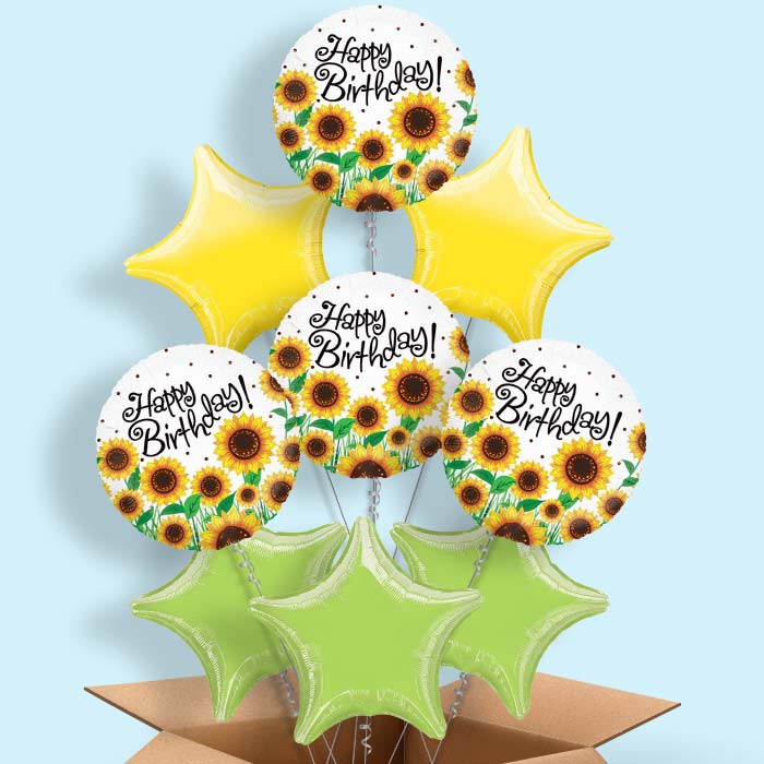 Sunflower Happy Birthday Balloon in a Box