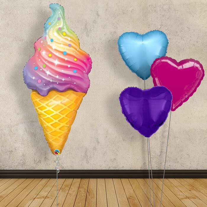 Ice Cream Helium Balloon Bouquet in a Box