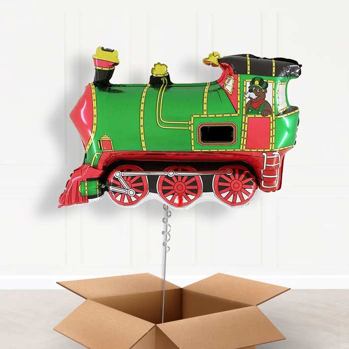Giant Green Train Foil Balloon in a Box - Giant Balloon | Small Indoor Plants